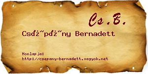 Csépány Bernadett névjegykártya