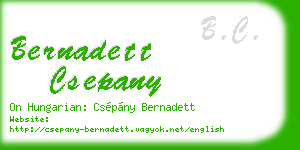 bernadett csepany business card