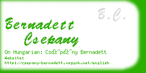 bernadett csepany business card